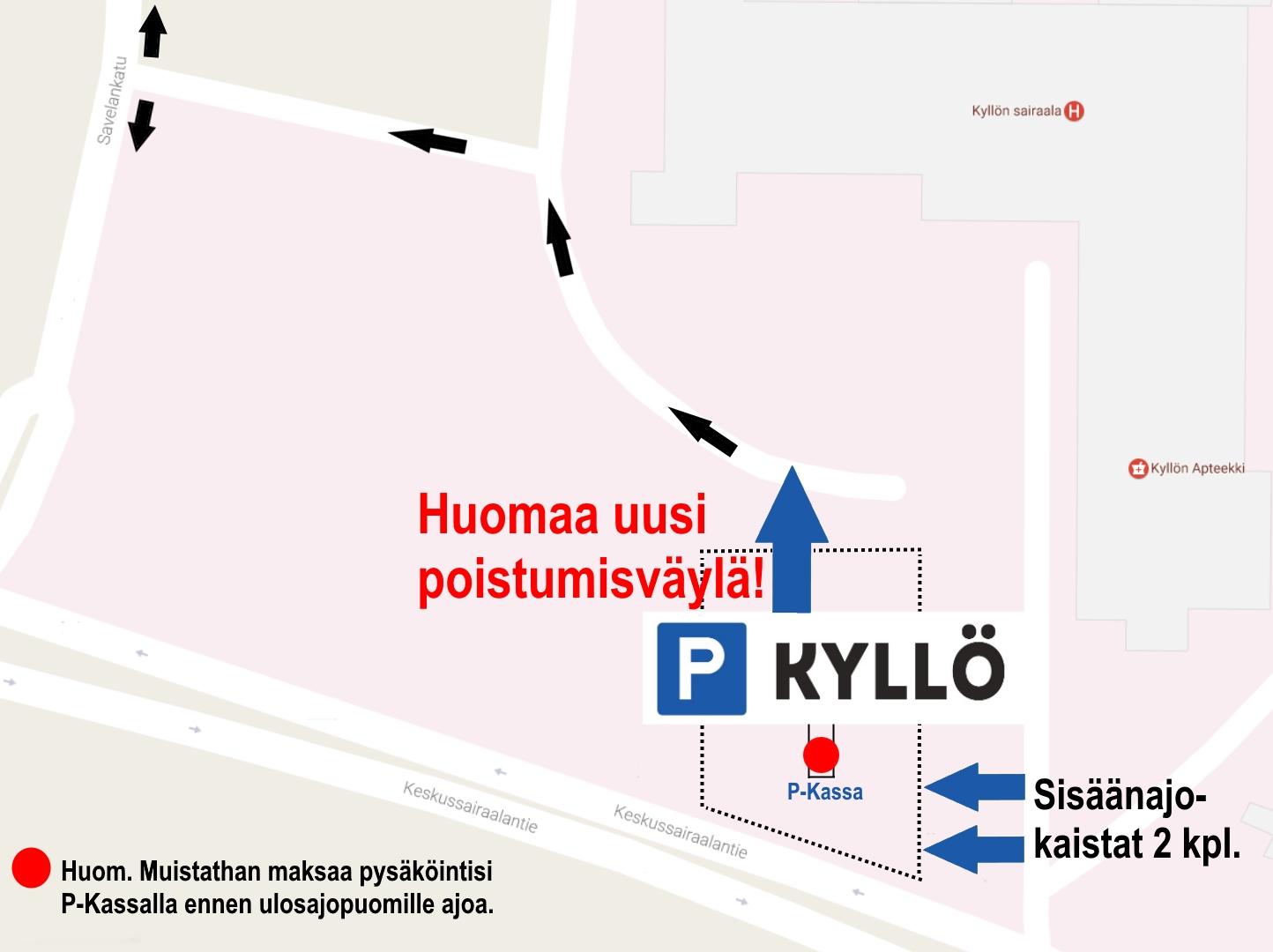 Kadunvarsipysäköinti - Jyväs-Parkki