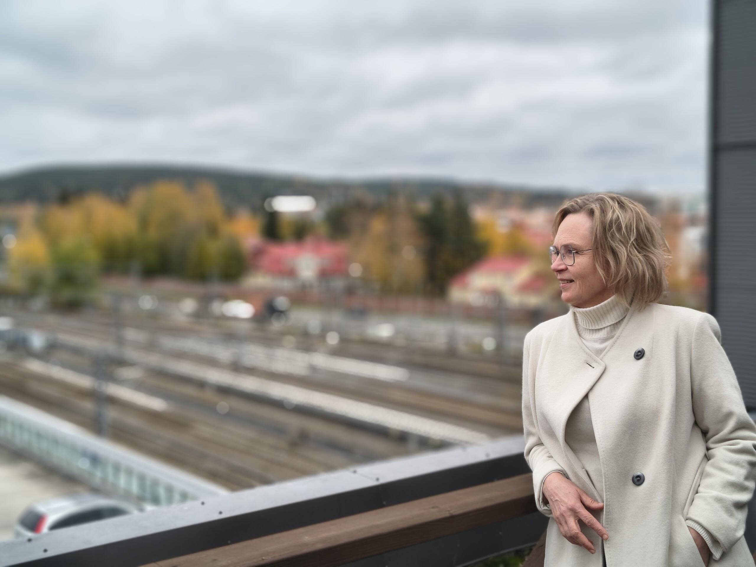 Esittelyssä Jyväs-Parkin toimitusjohtaja Anne Sandelin